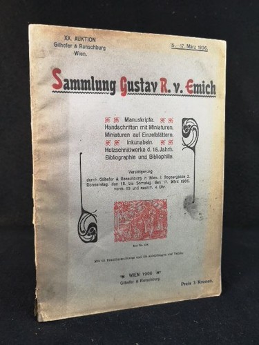Sammlung gustav emich - sammlung, r.