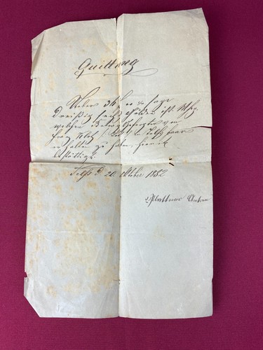 Antikes manuskript jahr 1882 - antikes,