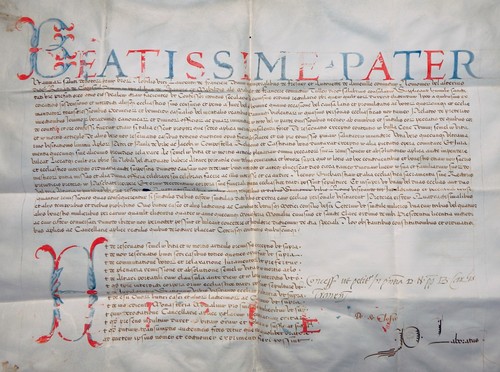 Ablass handschrift papst - papst, paul